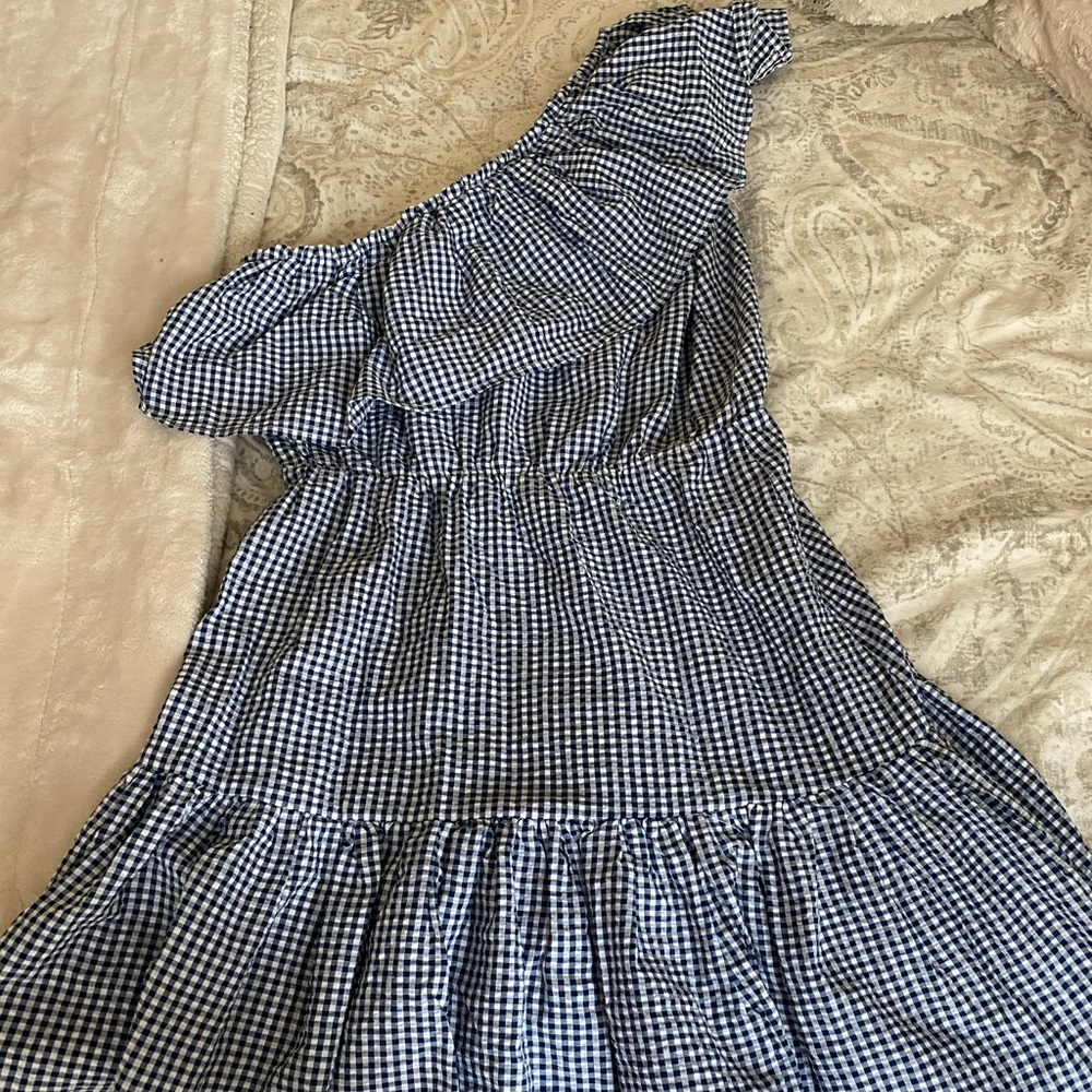 Blue and white checkered MINKPINK dress